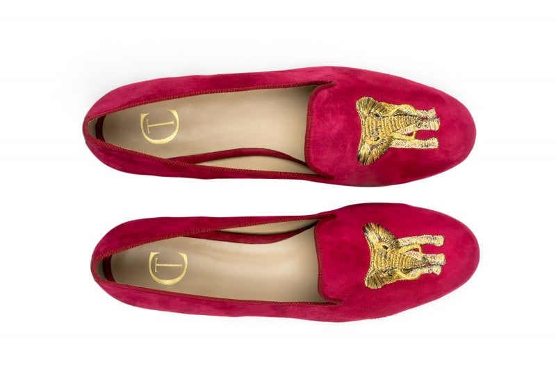 Gold Elephant Cherry Red