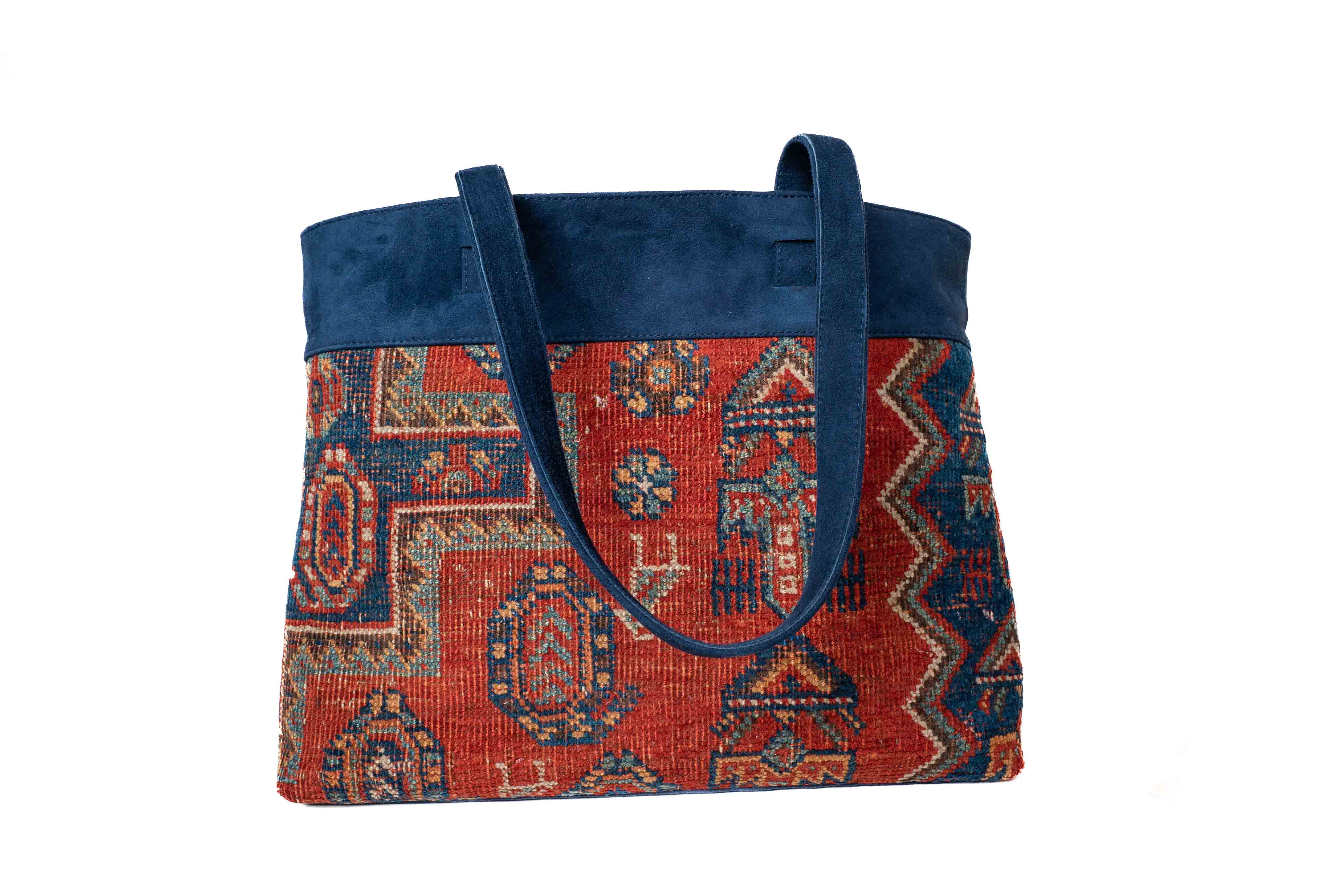 Aesthetic Fashion Kilim Jute & Cotton Handbag / Shoulder Bag - 16 x 15 x 5  inches