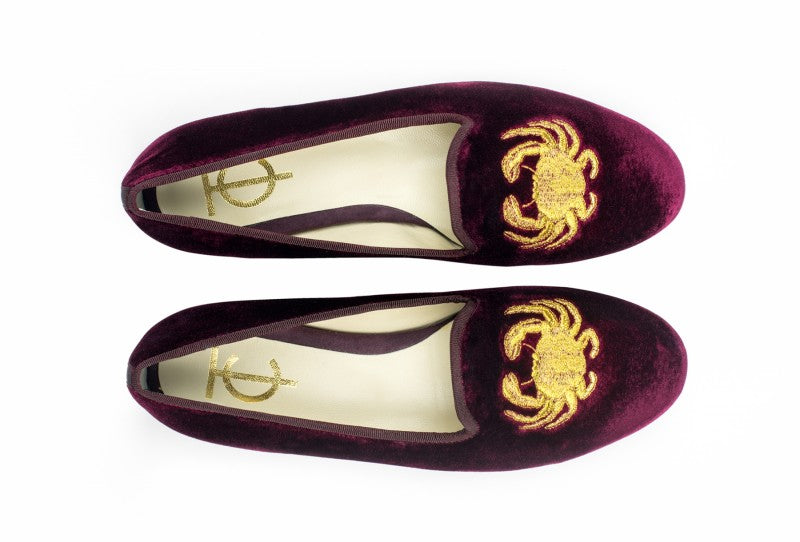 Gold Crab Burgundy